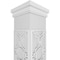 Ekena Millwork Craftsman Classic Square Non-Tapered Gypsum Fretwork Column w/ Prairie Capital & Prairie Base CC0809ENGYPPRPR - alternate 3